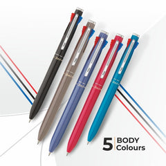 Flair 3 in 1 Colour Retractable 0.5m ballpoint pen | Blue Black Red