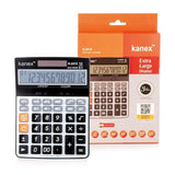 Kanex K-2412 Electronic Calculator, GST Calculation, 120-Step Check, 12-Digit Extra Large Display, Dual Power Solar and Battery