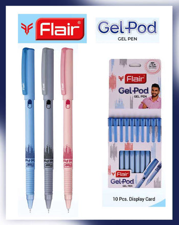 Flair Gel Pod Gel Pen | Pack of 10Pcs