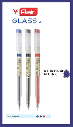 Flair Glass Gel Pen | Pack of 10pcs