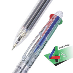 Flair Sunny 4 in 1 Colour Retractable 0.5mm ball pen Pouch Pack