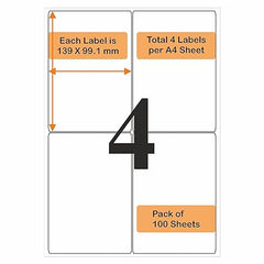 Oddy ST-4A4100 Self Stick Label Sheet A4