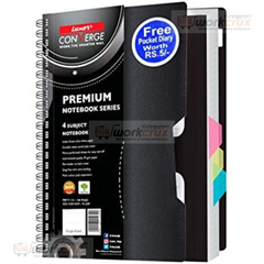 Luxor Premium Wiro Notebook 20403 4 subject 10.8 x 14.0 cm