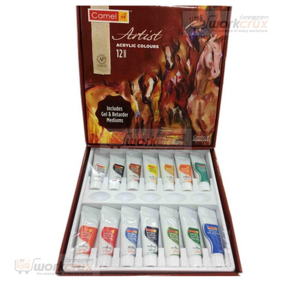 Camlin artish acrylic colour box 700-M-12 shades