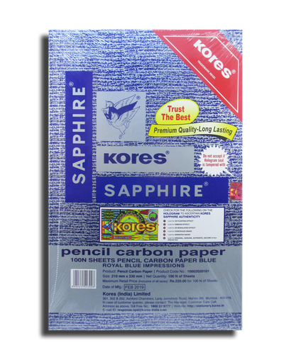 Kores Sapphire Carbon paper 100 sheet